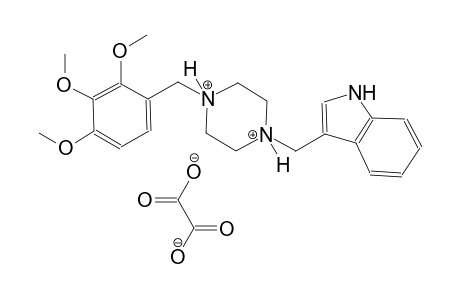 1-(1H-indol-3-ylmethyl)-4-(2,3,4-trimethoxybenzyl)piperazinediium oxalate