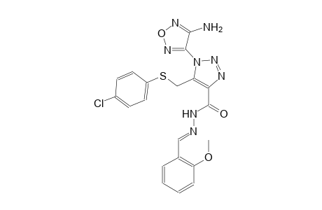 1-(4-amino-1,2,5-oxadiazol-3-yl)-5-{[(4-chlorophenyl)sulfanyl]methyl}-N'-[(E)-(2-methoxyphenyl)methylidene]-1H-1,2,3-triazole-4-carbohydrazide