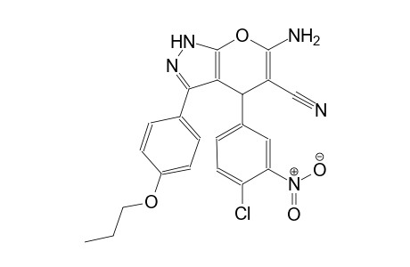 6-amino-4-(4-chloro-3-nitrophenyl)-3-(4-propoxyphenyl)-1,4-dihydropyrano[2,3-c]pyrazole-5-carbonitrile