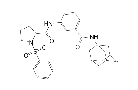N-[3-(1-adamantylcarbamoyl)phenyl]-1-(benzenesulfonyl)pyrrolidine-2-carboxamide