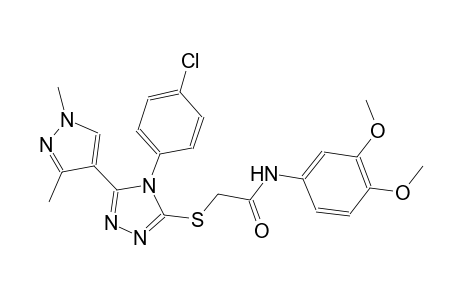 2-{[4-(4-chlorophenyl)-5-(1,3-dimethyl-1H-pyrazol-4-yl)-4H-1,2,4-triazol-3-yl]sulfanyl}-N-(3,4-dimethoxyphenyl)acetamide
