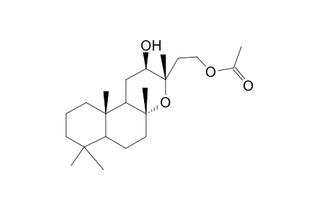 8.alpha.,13-epoxy-12.beta.-hydroxylabdan-15-yl Acetate