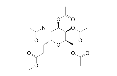 3-[(2R,3S,4R,5R,6R)-3-acetamido-4,5-diacetoxy-6-(acetoxymethyl)tetrahydropyran-2-yl]propionic acid methyl ester