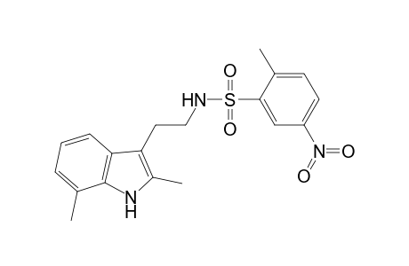 N-[2-(2,7-dimethyl-1H-indol-3-yl)-ethyl]-2-methyl-5-nitro-benzenesulfonamide
