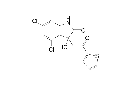 4,6-dichloro-3-hydroxy-3-[2-oxo-2-(2-thienyl)ethyl]-1,3-dihydro-2H-indol-2-one