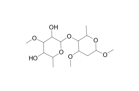 D-arabino-Hexopyranoside, methyl 2,6-dideoxy-4-O-(6-deoxy-3-O-methyl-.beta.-D-allopyranosyl)-3-O-methyl-