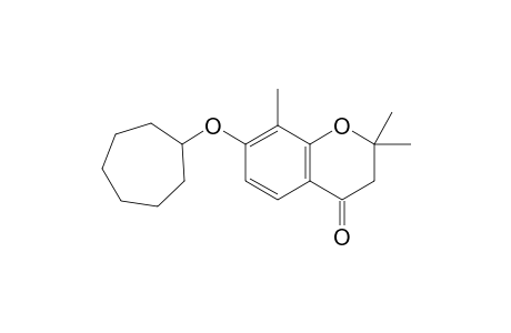 7-[Cycloheptyloxy]-2,2,8-trimethyl-4-chromanone