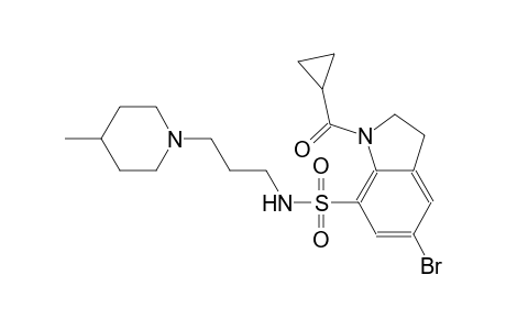 1H-indole-7-sulfonamide, 5-bromo-1-(cyclopropylcarbonyl)-2,3-dihydro-N-[3-(4-methyl-1-piperidinyl)propyl]-