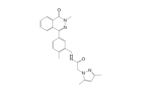2-(3,5-dimethyl-1H-pyrazol-1-yl)-N-[2-methyl-5-(3-methyl-4-oxo-3,4-dihydro-1-phthalazinyl)benzyl]acetamide