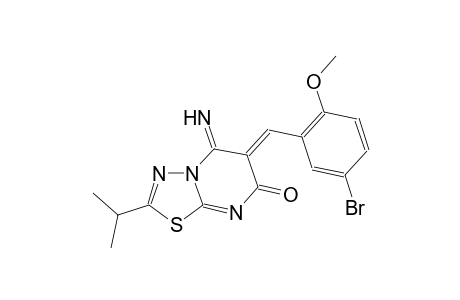 7H-[1,3,4]thiadiazolo[3,2-a]pyrimidin-7-one, 6-[(5-bromo-2-methoxyphenyl)methylene]-5,6-dihydro-5-imino-2-(1-methylethyl)-, (6Z)-
