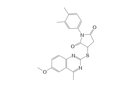 1-(3,4-dimethylphenyl)-3-[(6-methoxy-4-methyl-2-quinazolinyl)sulfanyl]-2,5-pyrrolidinedione