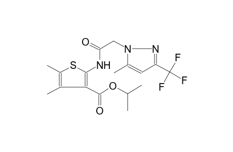 isopropyl 4,5-dimethyl-2-({[5-methyl-3-(trifluoromethyl)-1H-pyrazol-1-yl]acetyl}amino)-3-thiophenecarboxylate