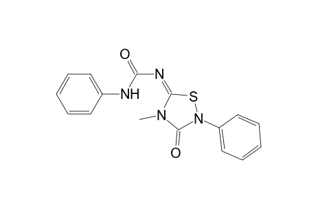 2-Phenyl-4-methyl-5-phenylcarbamoylimino-1,2,4-thiadiazolidin-3-one