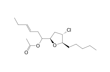 5(R)-Pentyl-4(S)-chloro-2(R)-(1-acetoxy-3(E)-hexenyl)tetrahydrofuran