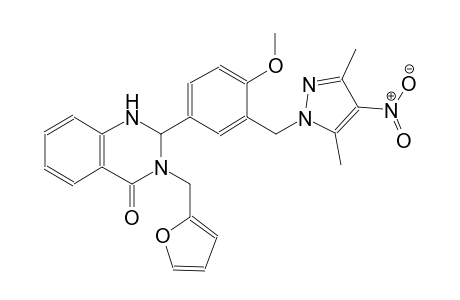 2-{3-[(3,5-dimethyl-4-nitro-1H-pyrazol-1-yl)methyl]-4-methoxyphenyl}-3-(2-furylmethyl)-2,3-dihydro-4(1H)-quinazolinone