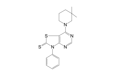 7-(3,3-dimethyl-1-piperidinyl)-3-phenyl-2-thiazolo[4,5-d]pyrimidinethione