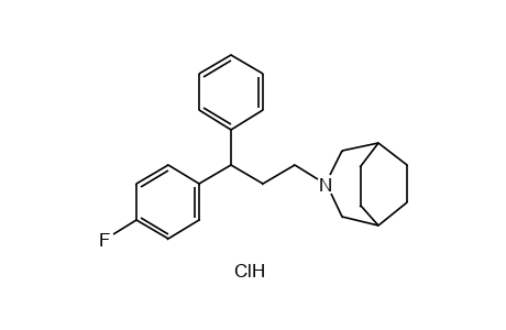 3-[3-(p-fluorophenyl)-3-phenylpropyl]-3-azabicyclo[3.2.2]nonane, hydrochloride