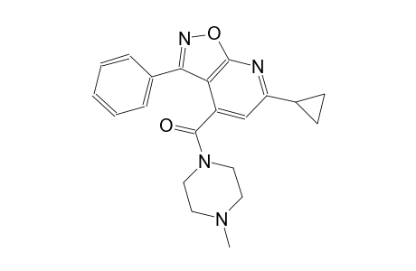 isoxazolo[5,4-b]pyridine, 6-cyclopropyl-4-[(4-methyl-1-piperazinyl)carbonyl]-3-phenyl-