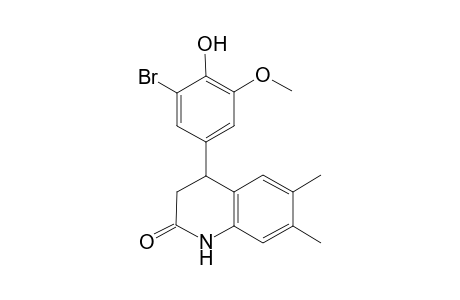 4-(3-Bromo-4-hydroxy-5-methoxy-phenyl)-6,7-dimethyl-3,4-dihydro-1H-quinolin-2-one