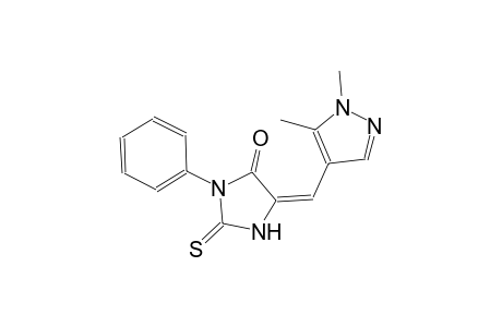 (5E)-5-[(1,5-dimethyl-1H-pyrazol-4-yl)methylene]-3-phenyl-2-thioxo-4-imidazolidinone