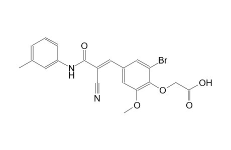 {2-bromo-4-[(1E)-2-cyano-3-oxo-3-(3-toluidino)-1-propenyl]-6-methoxyphenoxy}acetic acid
