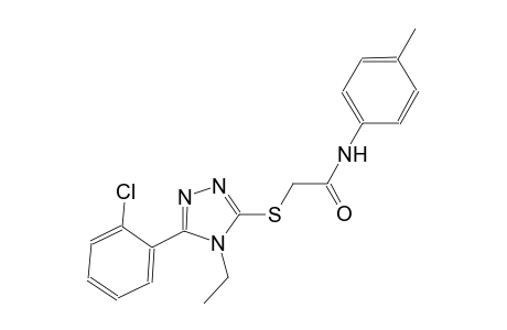 2-{[5-(2-chlorophenyl)-4-ethyl-4H-1,2,4-triazol-3-yl]sulfanyl}-N-(4-methylphenyl)acetamide