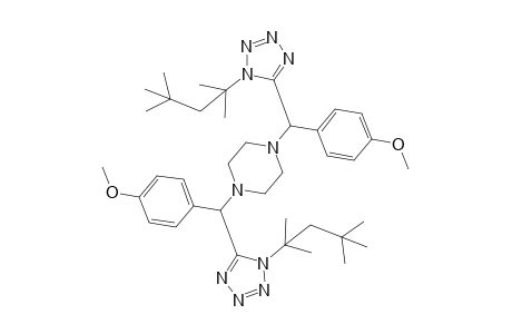 1,4-Bis((4-methoxyphenyl)(1-(2,4,4-trimethylpentan-2-yl)-1H-tetrazol-5-yl)methyl)piperazine