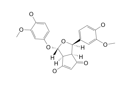(1R,3S,3aS,6aS)-4-hydroxy-3-(4-hydroxy-3-methoxyphenoxy)-1-(4-hydroxy-3-methoxyphenyl)-1,3,3a,6a-tetrahydrocyclopenta[c]furan-6-one
