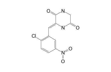 3-[(Z)-1-(2-CHLORO-5-NITROPHENYL)-METHYLIDENE]-PIPERAZINE-2,5-DIONE