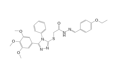 acetic acid, [[4-phenyl-5-(3,4,5-trimethoxyphenyl)-4H-1,2,4-triazol-3-yl]thio]-, 2-[(E)-(4-ethoxyphenyl)methylidene]hydrazide