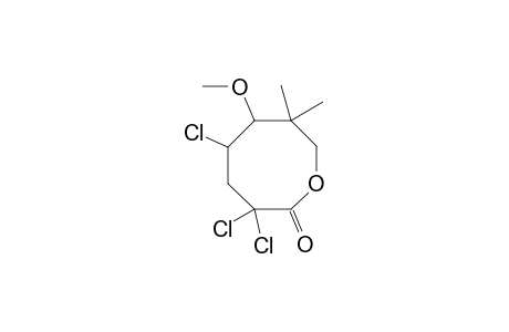 3,3,5-trichloro-6-methoxy-7,7-dimethyloxocan-2-one