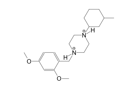 1-(2,4-dimethoxybenzyl)-4-(3-methylcyclohexyl)piperazinediium