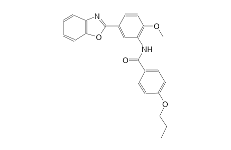 benzamide, N-[5-(2-benzoxazolyl)-2-methoxyphenyl]-4-propoxy-