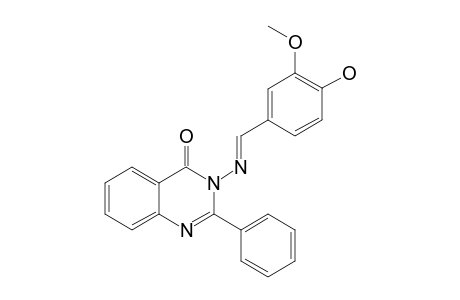 3-[[(4-HYDROXY-3-METHOXYPHENYL)-METHYLENE]-AMINO]-2-PHENYLQUINAZOLIN-4(3H)-ONE