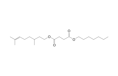 Succinic acid, 3,7-dimethyloct-6-en-1-yl heptyl ester