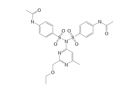 N-[4-[(4-acetamidophenyl)sulfonyl-[2-(ethoxymethyl)-6-methylpyrimidin-4-yl]sulfamoyl]phenyl]acetamide