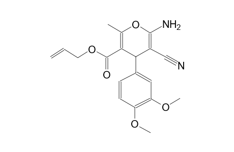 allyl 6-amino-5-cyano-4-(3,4-dimethoxyphenyl)-2-methyl-4H-pyran-3-carboxylate