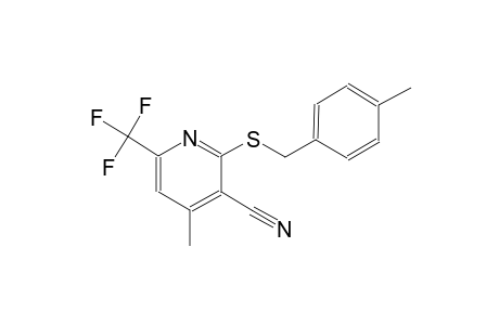 4-methyl-2-[(4-methylbenzyl)sulfanyl]-6-(trifluoromethyl)nicotinonitrile