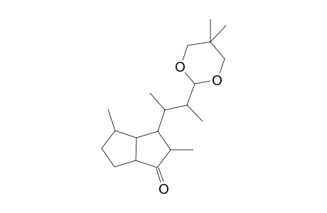 1-[2'-(5",5"-Dimethyl-1",3"-dioxan-2"-yl)-1'-methylpropyl]-2,6-dimethylbicyclo[3.3.o]octan-3-one