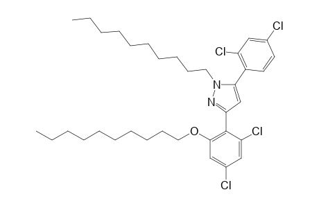 3-(4,6-DICHLORO-2-DECYLOXYPHENYL)-1-DECYL-5-(2,4-DICHLOROPHENYL)-PYRAZOLE