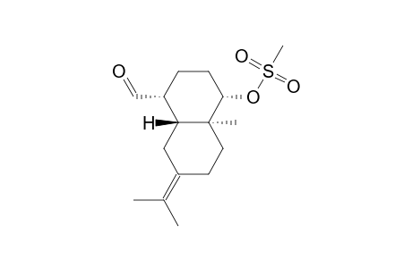 (1.alpha.,,4.alpha.,4a.alpha.,8a.beta.)-(+-)-Decahydro-4a-methyl-7-(1-methylethylidene)-4-[(methylsulfonyl)oxy]-1-naphthalenecarboxaldehyde