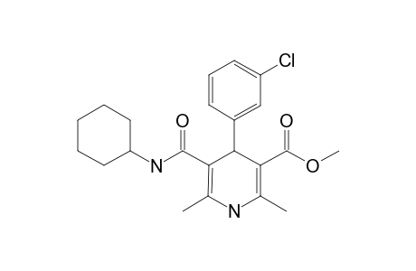 METHYL-4-(3-CHLOROPHENYL)-5-(CYCLOHEXYLCARBAMOYL)-2,6-DIMETHYL-1,4-DIHYDROXYPYRIDINE-3-CARBOXYLATE