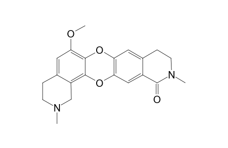 1,2,3,4,3',4'-Hexahydro-6-methoxy-2,2'-dimethyl-(p-dioxino)-[2,3-g : 5,6-h']-di-isoquinolin-1(2H)-one