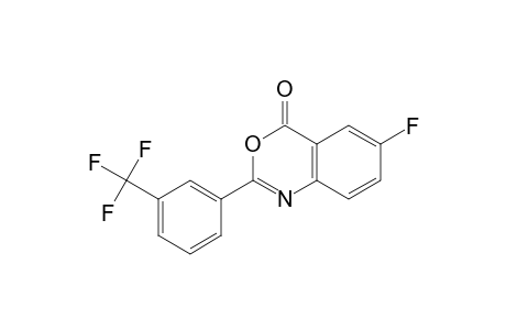 4H-3,1-Benzoxazin-4-one, 6-fluoro-2-[3-(trifluoromethyl)phenyl]-