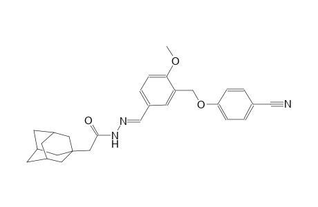 2-(1-adamantyl)-N'-((E)-{3-[(4-cyanophenoxy)methyl]-4-methoxyphenyl}methylidene)acetohydrazide
