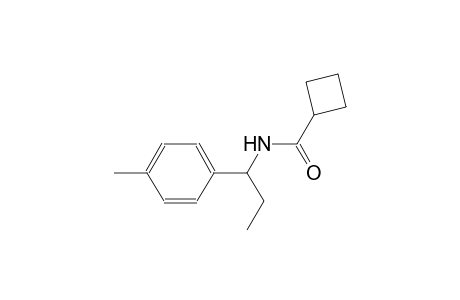 N-[1-(4-methylphenyl)propyl]cyclobutanecarboxamide
