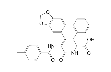 N-{(2Z)-3-(1,3-benzodioxol-5-yl)-2-[(4-methylbenzoyl)amino]-2-propenoyl}phenylalanine