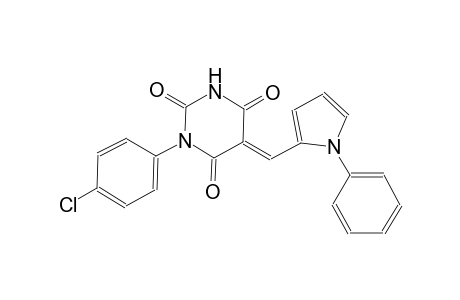 (5E)-1-(4-chlorophenyl)-5-[(1-phenyl-1H-pyrrol-2-yl)methylene]-2,4,6(1H,3H,5H)-pyrimidinetrione