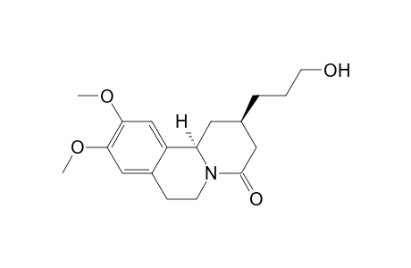 4H-Benzo[a]quinolizin-4-one, 1,2,3,6,7,11b-hexahydro-2-(3-hydroxypropyl)-9,10-dimethoxy-, trans-(.+-.)-