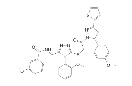 benzamide, N-[[5-[[2-[4,5-dihydro-5-(4-methoxyphenyl)-3-(2-thienyl)-1H-pyrazol-1-yl]-2-oxoethyl]thio]-4-(2-methoxyphenyl)-4H-1,2,4-triazol-3-yl]methyl]-3-methoxy-